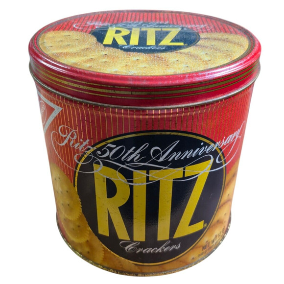 Ritz Crackers Collector Tin Vintage 1984 Nabisco 50th Anniversary USA 6"x6" - Picture 5 of 11